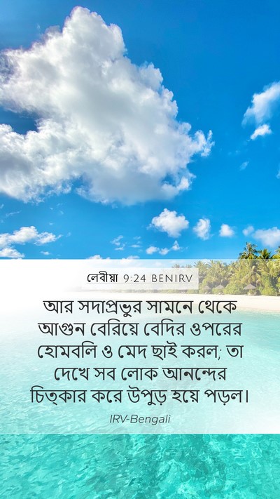 লেবীয়া 9:24 BENIRV Bible Verse Image