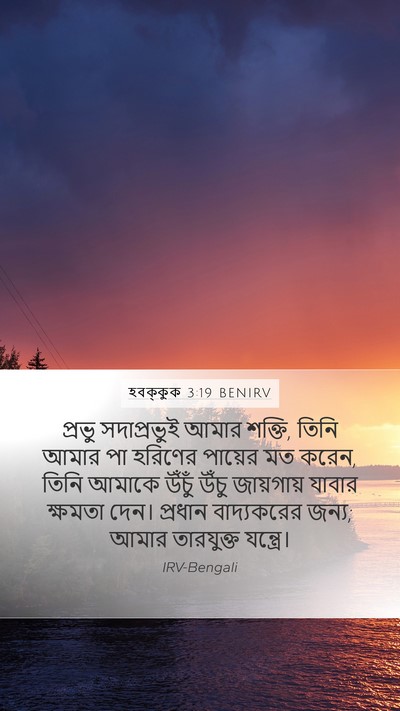 হবক্কুক 3:19 BENIRV Mobile Phone Wallpaper - প্রভু সদাপ্রভুই - Mobile Bible Verse Wallpaper
