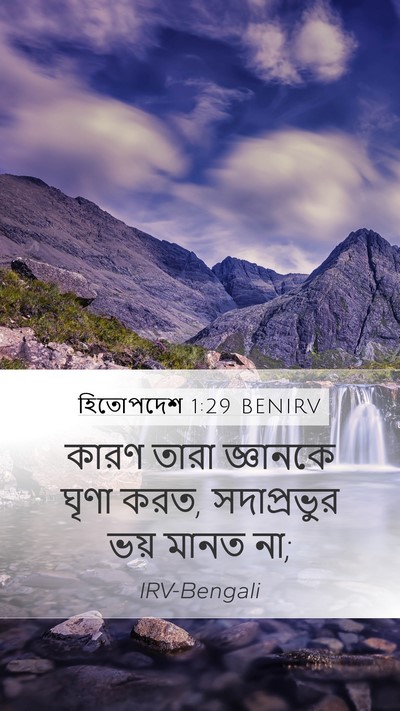 হিতোপদেশ 1:29 BENIRV Bible Verse Image