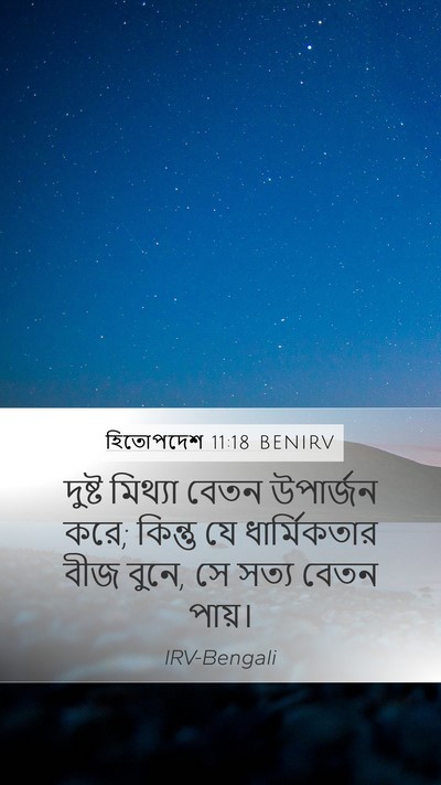 হিতোপদেশ 11:18 BENIRV Bible Verse Image