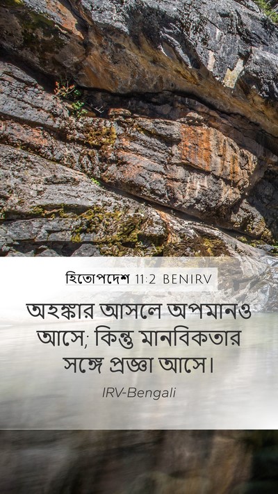 হিতোপদেশ 11:2 BENIRV Bible Verse Image