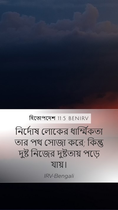 হিতোপদেশ 11:5 BENIRV Bible Verse Image