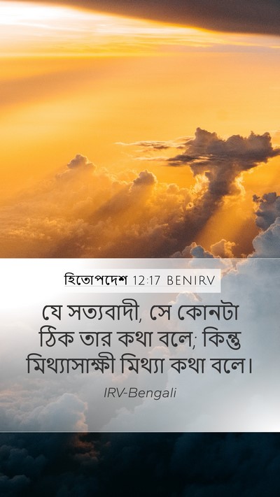 হিতোপদেশ 12:17 BENIRV Bible Verse Image