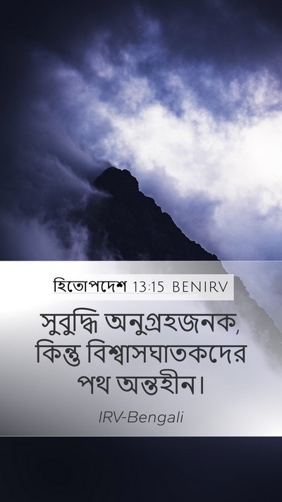 হিতোপদেশ 13:15 BENIRV Bible Verse Image