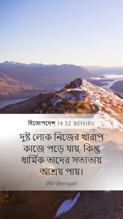 হিতোপদেশ 14:32 BENIRV Bible Verse Image