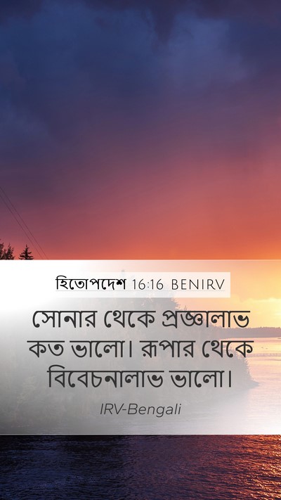 হিতোপদেশ 16:16 BENIRV Bible Verse Image