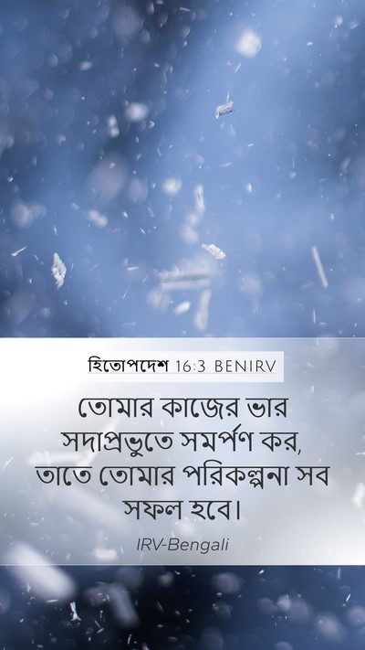 হিতোপদেশ 16:3 BENIRV Bible Verse Image