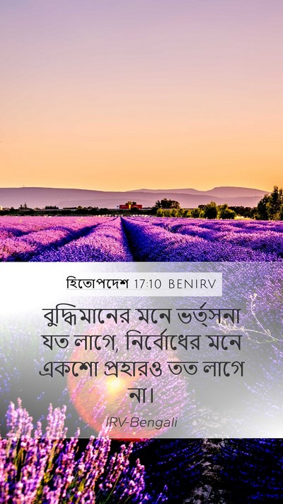 হিতোপদেশ 17:10 BENIRV Bible Verse Image