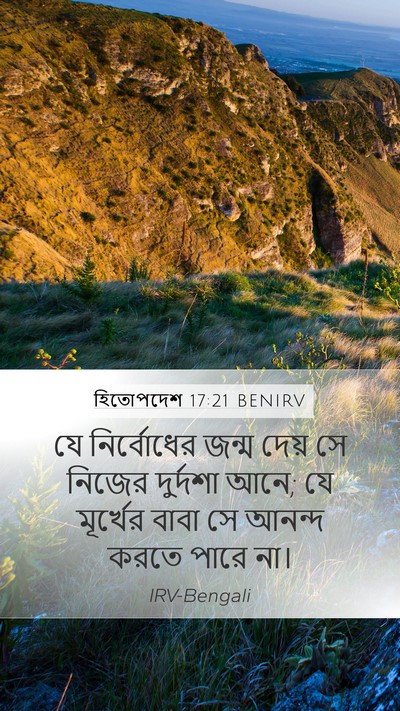হিতোপদেশ 17:21 BENIRV Bible Verse Image