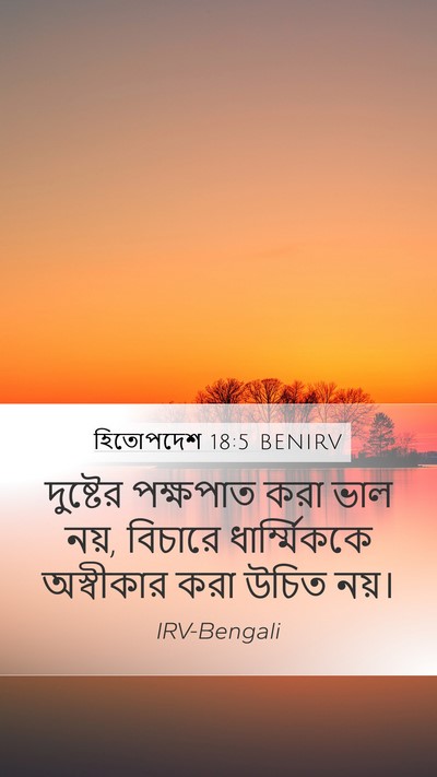 হিতোপদেশ 18:5 BENIRV Bible Verse Image