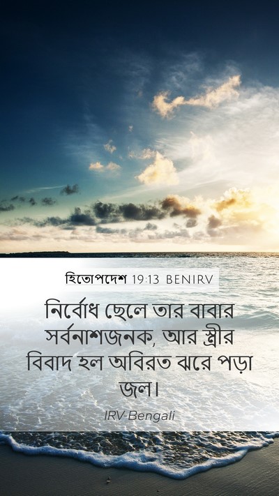 হিতোপদেশ 19:13 BENIRV Bible Verse Image