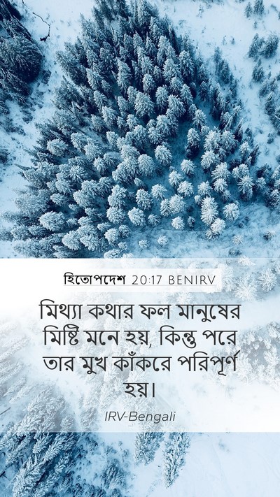হিতোপদেশ 20:17 BENIRV Bible Verse Image