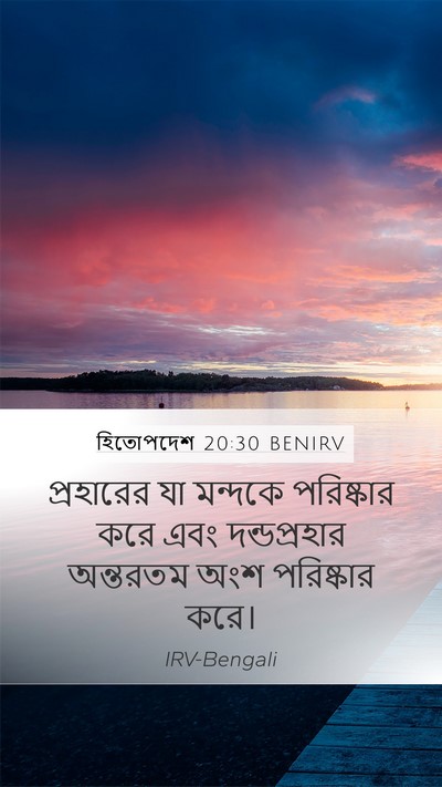 হিতোপদেশ 20:30 BENIRV Bible Verse Image