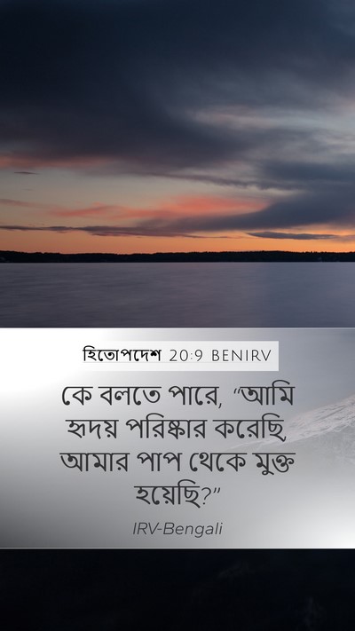 হিতোপদেশ 20:9 BENIRV Bible Verse Image