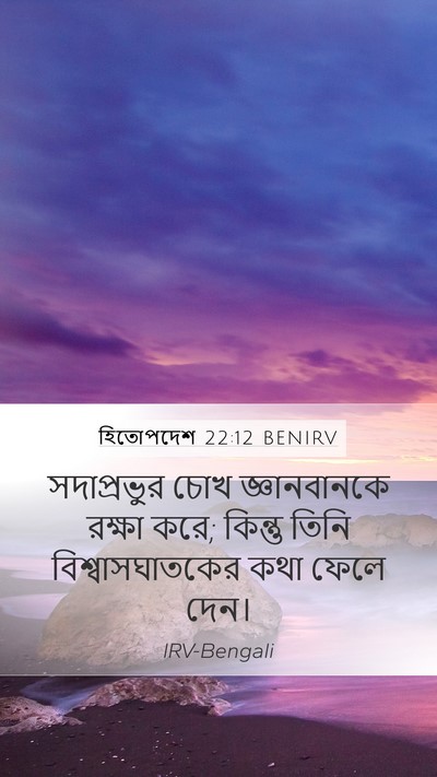 হিতোপদেশ 22:12 BENIRV Mobile Phone Wallpaper - সদাপ্রভুর চোখ - Mobile Bible Verse Wallpaper