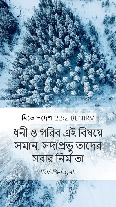 হিতোপদেশ 22:2 BENIRV Bible Verse Image