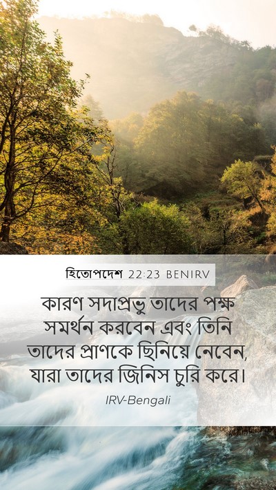 হিতোপদেশ 22:23 BENIRV Bible Verse Image