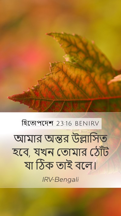 হিতোপদেশ 23:16 BENIRV Bible Verse Image