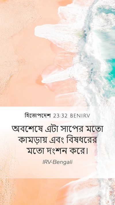 হিতোপদেশ 23:32 BENIRV Bible Verse Image