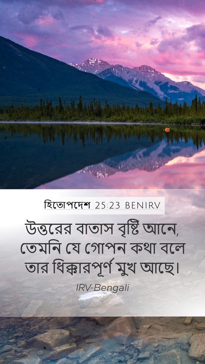 হিতোপদেশ 25:23 BENIRV Bible Verse Image