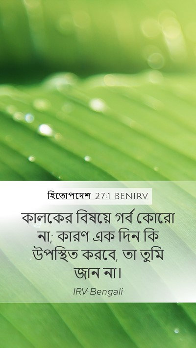 হিতোপদেশ 27:1 BENIRV Bible Verse Image