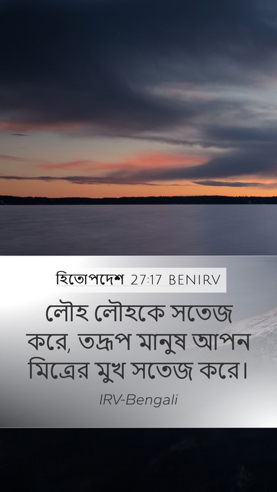 হিতোপদেশ 27:17 BENIRV Bible Verse Image