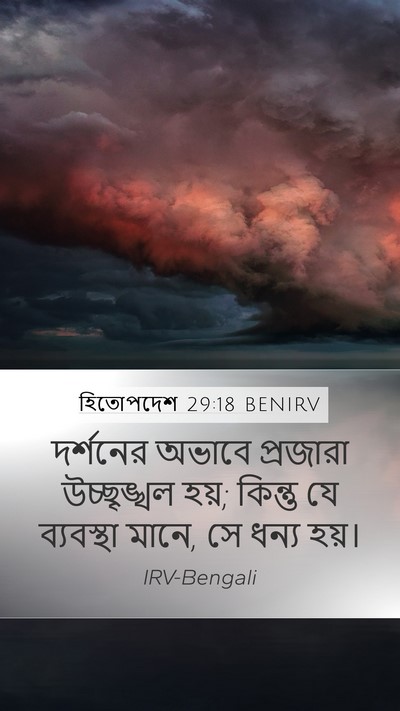 হিতোপদেশ 29:18 BENIRV Bible Verse Image