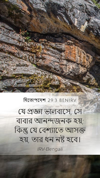 হিতোপদেশ 29:3 BENIRV Bible Verse Image