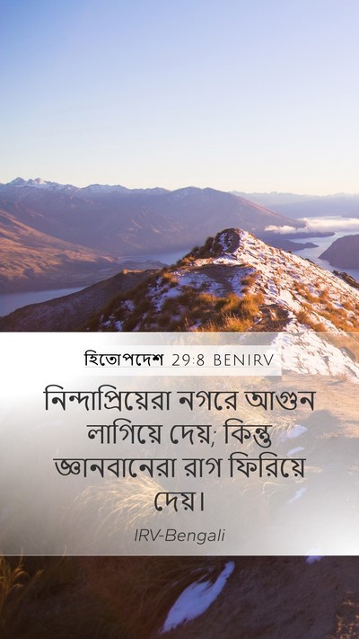 হিতোপদেশ 29:8 BENIRV Bible Verse Image