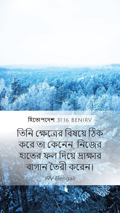 হিতোপদেশ 31:16 BENIRV Bible Verse Image
