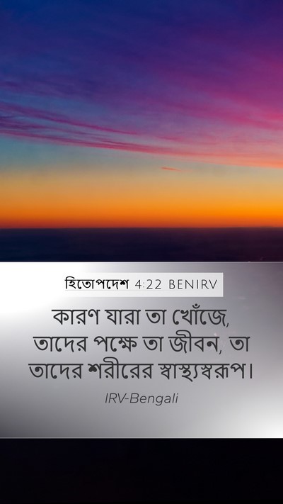 হিতোপদেশ 4:22 BENIRV Bible Verse Image