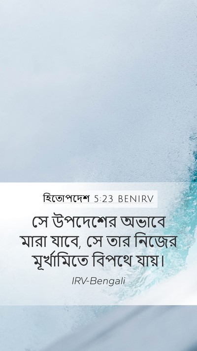 হিতোপদেশ 5:23 BENIRV Bible Verse Image