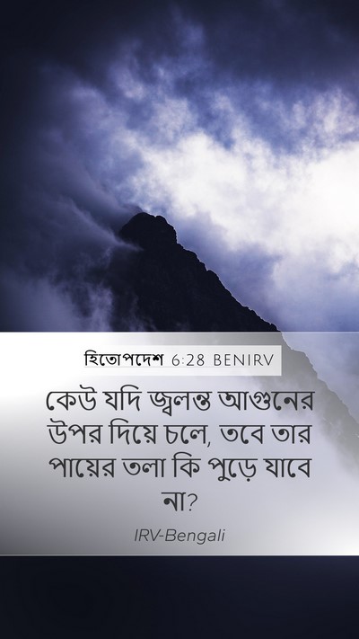 হিতোপদেশ 6:28 BENIRV Mobile Phone Wallpaper - কেউ যদি জ্বলন্ত - Mobile Bible Verse Wallpaper
