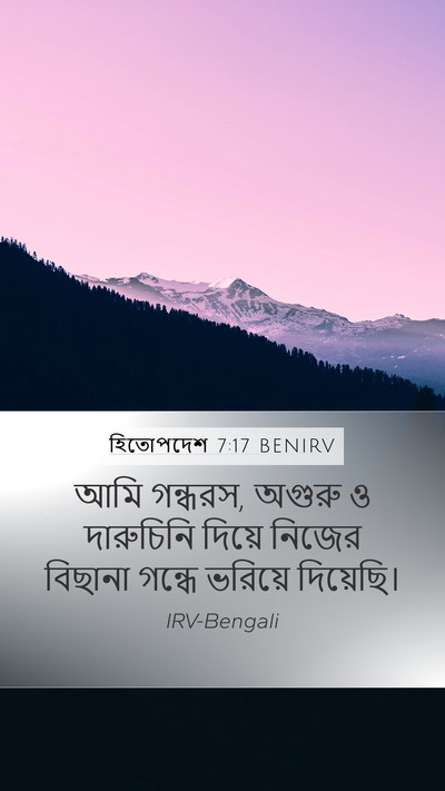 হিতোপদেশ 7:17 BENIRV Mobile Phone Wallpaper - আমি গন্ধরস, অগুরু ও - Mobile Bible Verse Wallpaper
