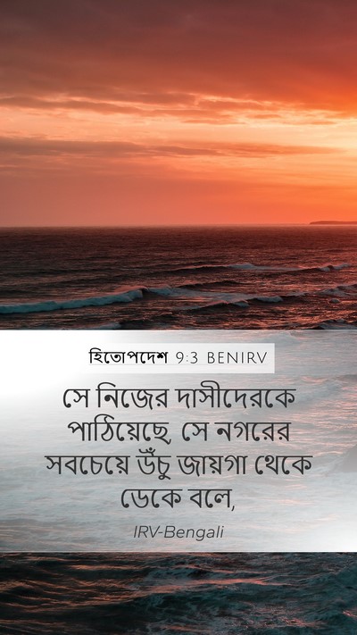হিতোপদেশ 9:3 BENIRV Bible Verse Image