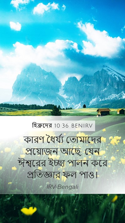 হিব্রুদের 10:36 BENIRV Bible Verse Image