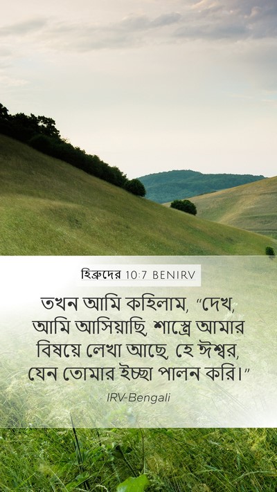 হিব্রুদের 10:7 BENIRV Bible Verse Image