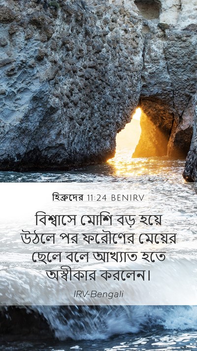 হিব্রুদের 11:24 BENIRV Bible Verse Image