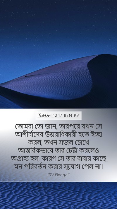 হিব্রুদের 12:17 BENIRV Bible Verse Image
