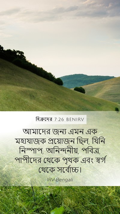 হিব্রুদের 7:26 BENIRV Bible Verse Image