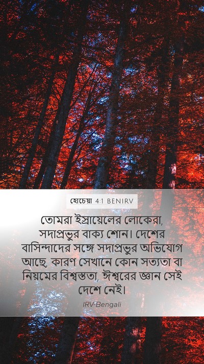 হোচেয়া 4:1 BENIRV Bible Verse Image