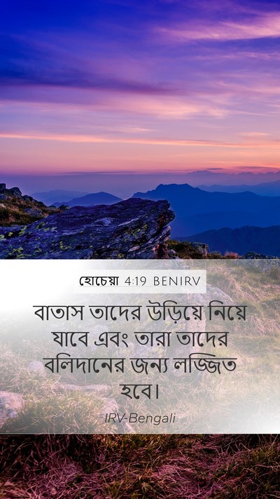 হোচেয়া 4:19 BENIRV Mobile Phone Wallpaper - বাতাস তাদের - Mobile Bible Verse Wallpaper