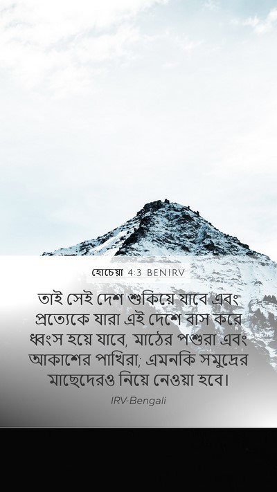 হোচেয়া 4:3 BENIRV Bible Verse Image