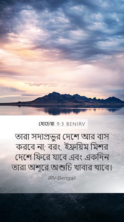 হোচেয়া 9:3 BENIRV Bible Verse Image