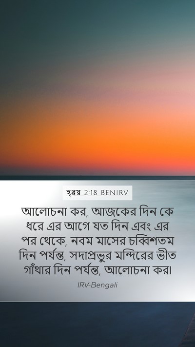হ্গ্গয় 2:18 BENIRV Bible Verse Image