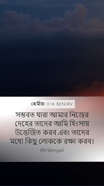 ৰোমীয়া 11:14 BENIRV Bible Verse Image