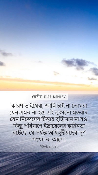 ৰোমীয়া 11:25 BENIRV Bible Verse Image