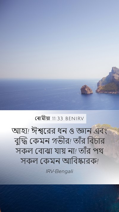 ৰোমীয়া 11:33 BENIRV Bible Verse Image
