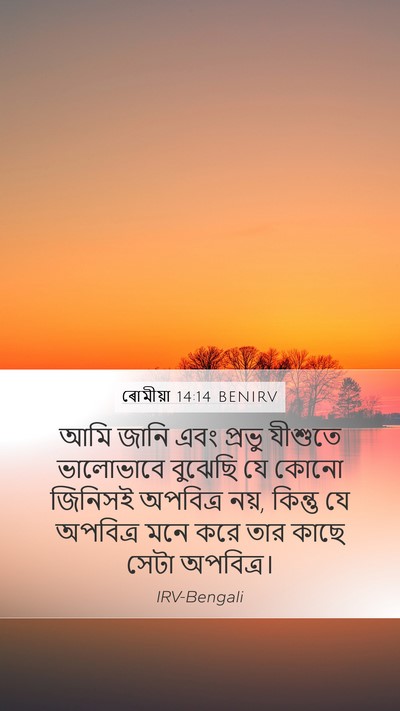 ৰোমীয়া 14:14 BENIRV Bible Verse Image
