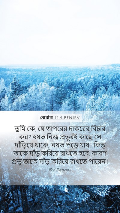 ৰোমীয়া 14:4 BENIRV Bible Verse Image